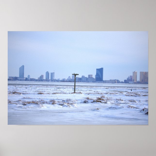 Poster de Foto do Oceano Atlântico Congelado (Frente)