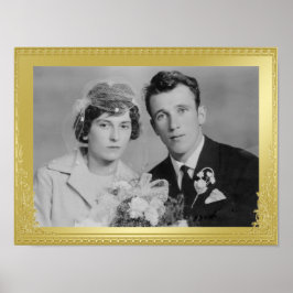 Poster de foto personalizada de quadro de borda do