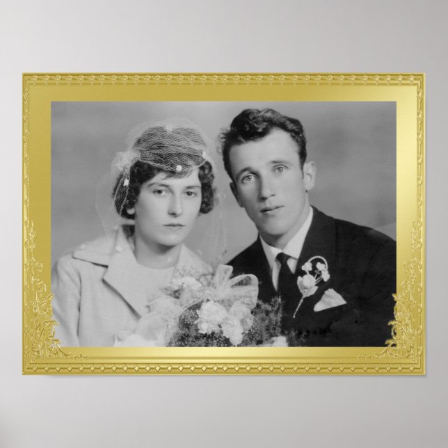 Poster de foto personalizada de quadro de borda do (Frente)