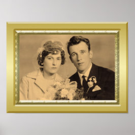 Poster de foto personalizada de quadro de borda do