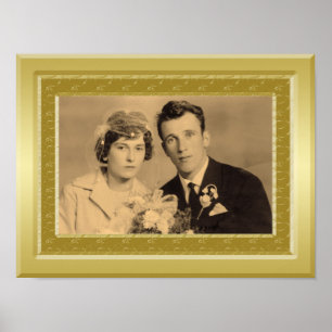 Poster de foto personalizada de quadro de borda do