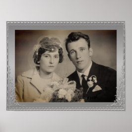 Poster de foto personalizada do quadro de fronteir