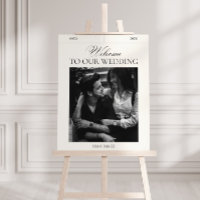 Poster de Fotografia com Sinal de Boas-vindas do C
