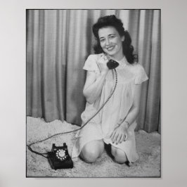 Poster de Fotografia da Rapariga do Pino-Up da Vin