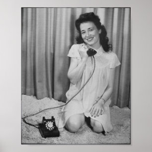 Poster de Fotografia da Rapariga do Pino-Up da Vin