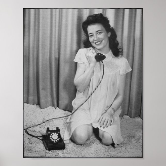 Poster de Fotografia da Rapariga do Pino-Up da Vin (Frente)