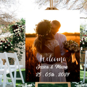 Poster de fotografia de boas-vindas de casamento