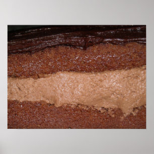 Poster de Fotografia de Bolo de Camada de Chocolat