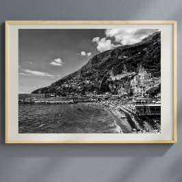 Poster De Fotografia E Preto Costeiro Amalfi
