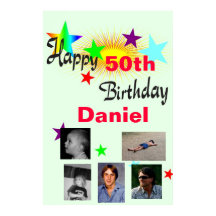 Poster de fotografia personalizada de aniversário