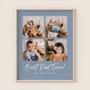 Poster de Fotografias do Melhor Pai Azul Dusty