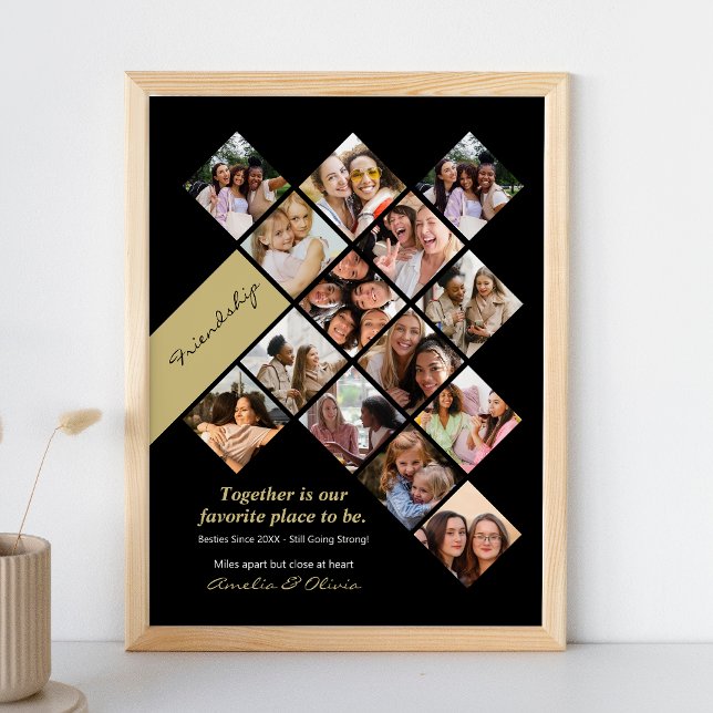 Poster de Fotografias Personalizadas dos Melhores  (Friends Photo Poster | Friendship Day 2025)