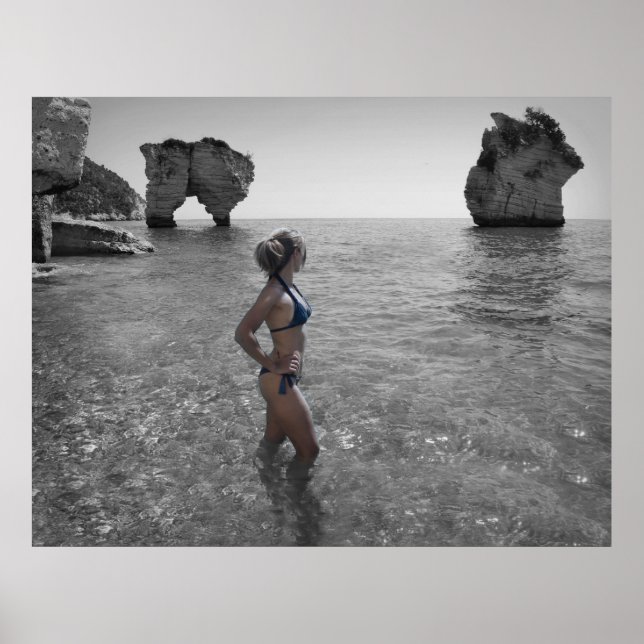 Poster de fotos da garota Bikini (Frente)