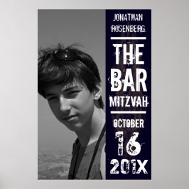 Poster de fotos do Bar Mitzvah Banda Black