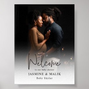 Poster de fotos personalizadas do Chá de fraldas