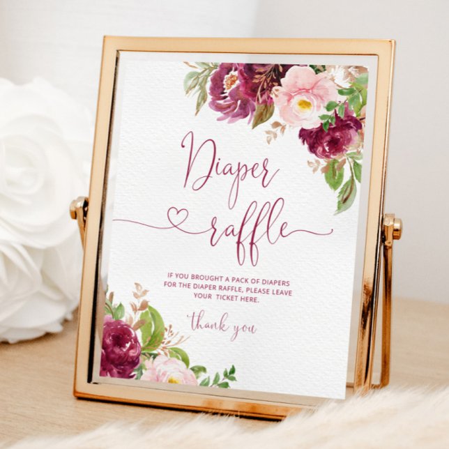 Poster de fralda de  robusta, cor-de-rosa, embebid (Criador carregado)