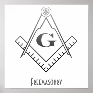 Poster de Freemasonry Square e Compass