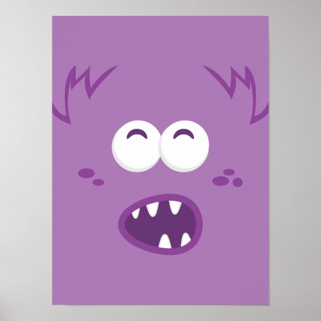 Poster de frente monstro roxo (Frente)