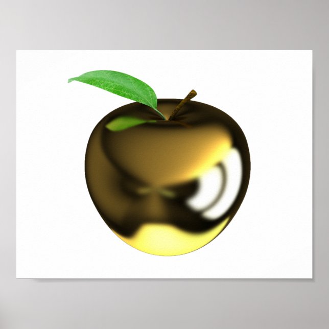 Poster de Fruta da Apple Dourada (Frente)