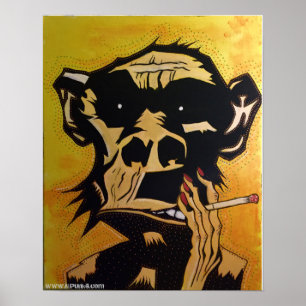 Poster de fumo do macaco por NJPunks