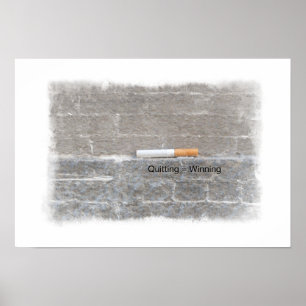 Poster de fumo parado - parando = ganhando