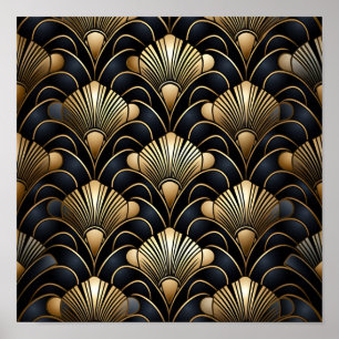 Poster de fundo de deco de arte sem costura
