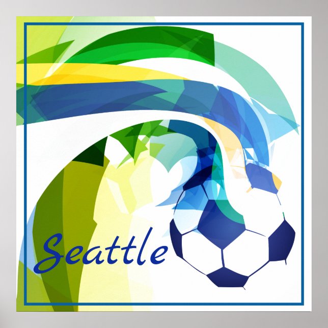 Poster de futebol 24" x 24" (Frente)