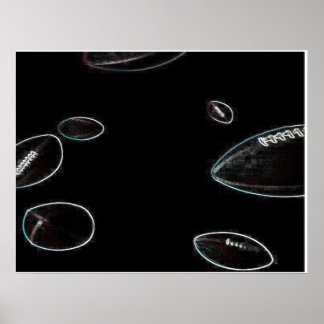 Poster de futebol com efeito brilhante