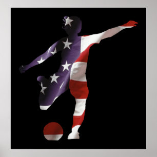 Poster de futebol feminino nos EUA