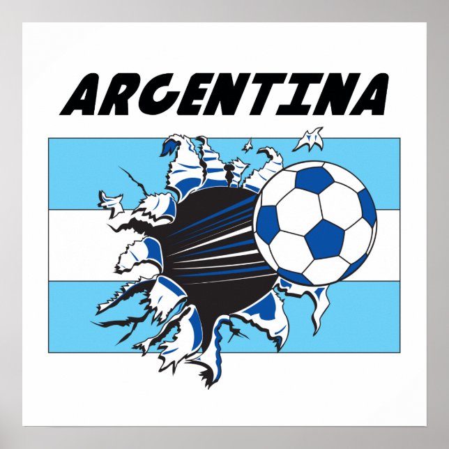 Poster de futebol Futebol da Argentina (Frente)