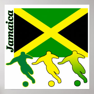 Poster de futebol na Jamaica