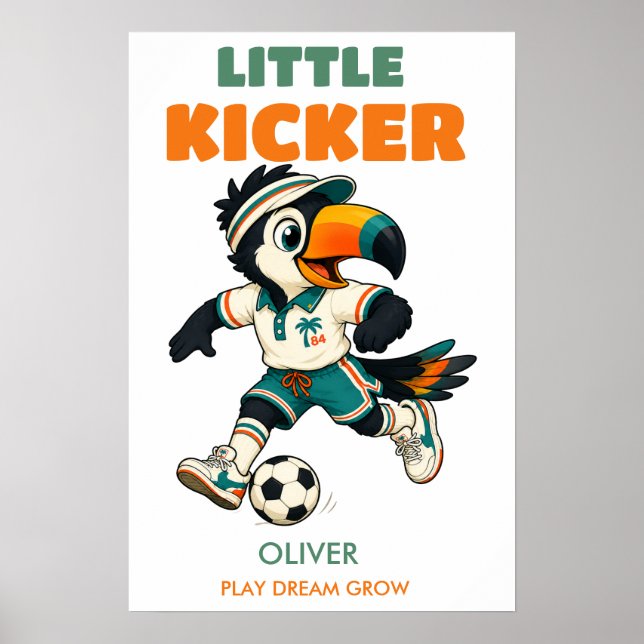 Poster de Futebol Personalizado | Arte Retro de To (Frente)
