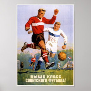 POSTER de futebol soviético USSR 1954