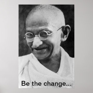 Poster de Gandhi 'Be the change'