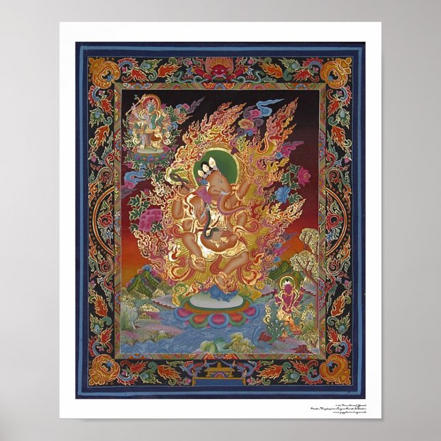 Poster de Ganesh Quatro Armados (Frente)