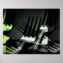 Poster de garfos de cozinha