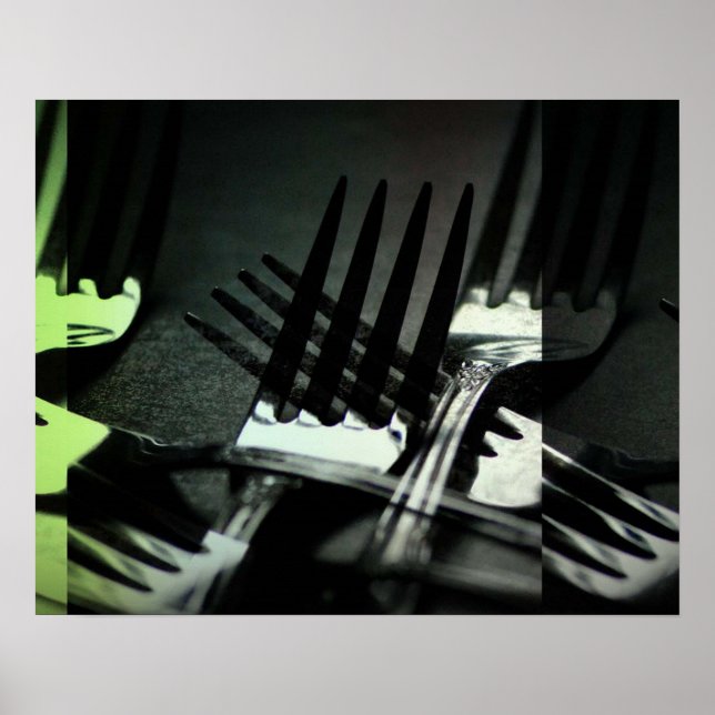 Poster de garfos de cozinha (Frente)