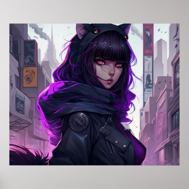 Meninas de anime com cabelo roxo - 100 imagens e fotos