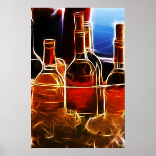 Poster de garrafa de vinho