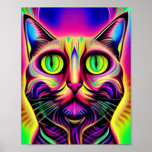 poster de gato curioso