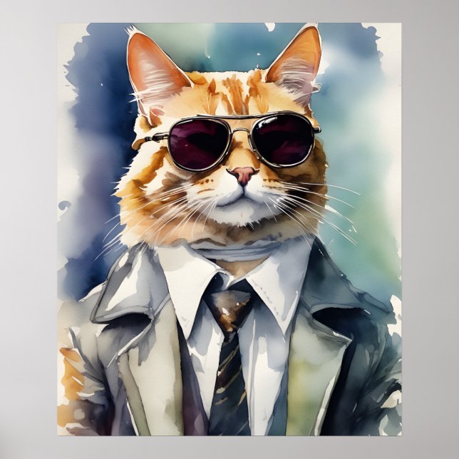 Poster de Gato de Cabeça de na moda, Movie Star Ca (Frente)