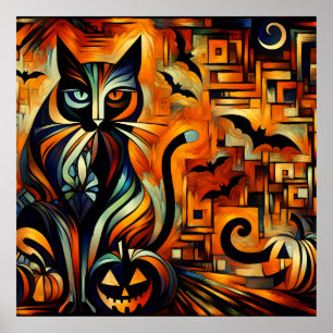 Poster de Gato de Cubismo
