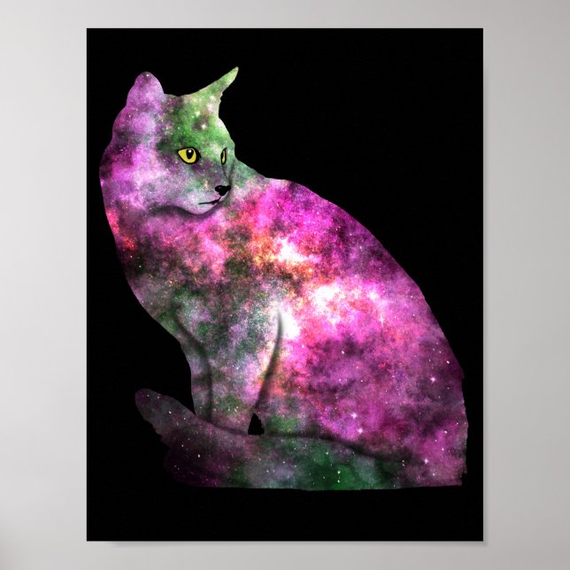 Poster de Gato de Espaço (Frente)