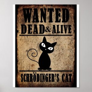 Poster de gato de Schrodinger ou Morto vivo de  de