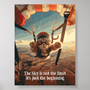 Poster de Gato Inspirador Engraçado Motivacional