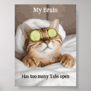 Poster de Gato Inspirador Engraçado Motivacional