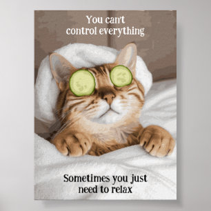 Poster de Gato Inspirador Engraçado Motivacional