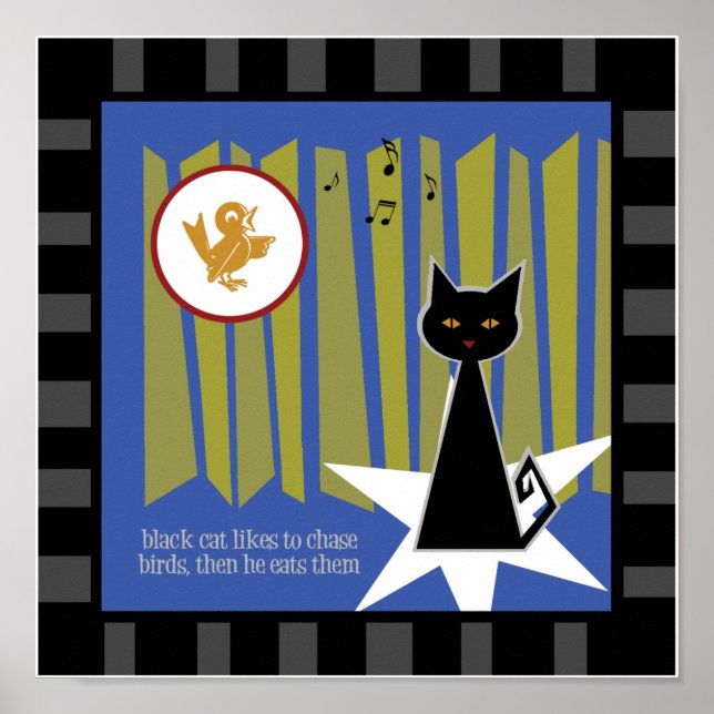 Poster de Gato Negro (Frente)