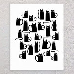 Poster de Gato Negro<br><div class="desc">Gatos pretos lindos. Arte original de Nic Squirrell.</div>