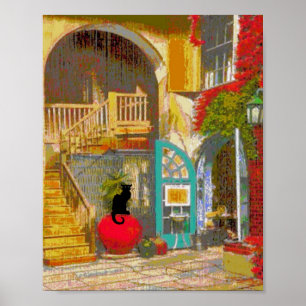 Poster de Gato Negro em Corte